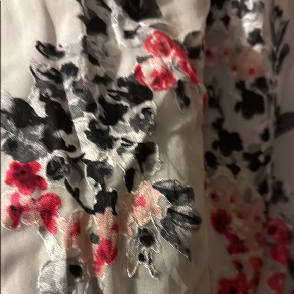 White House Black Market Pink and Black and Gray off shoulder Blouse xl - Picture 6 of 6